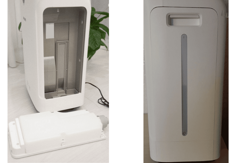 Der Wassertank des Philips AC3829/10 Series 3000i ist seitlich im Luftreiniger und Luftbefeuchter eingesetzt